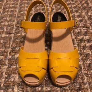 Yellow Peep Toe Swedish Hasbeens - Firm Price